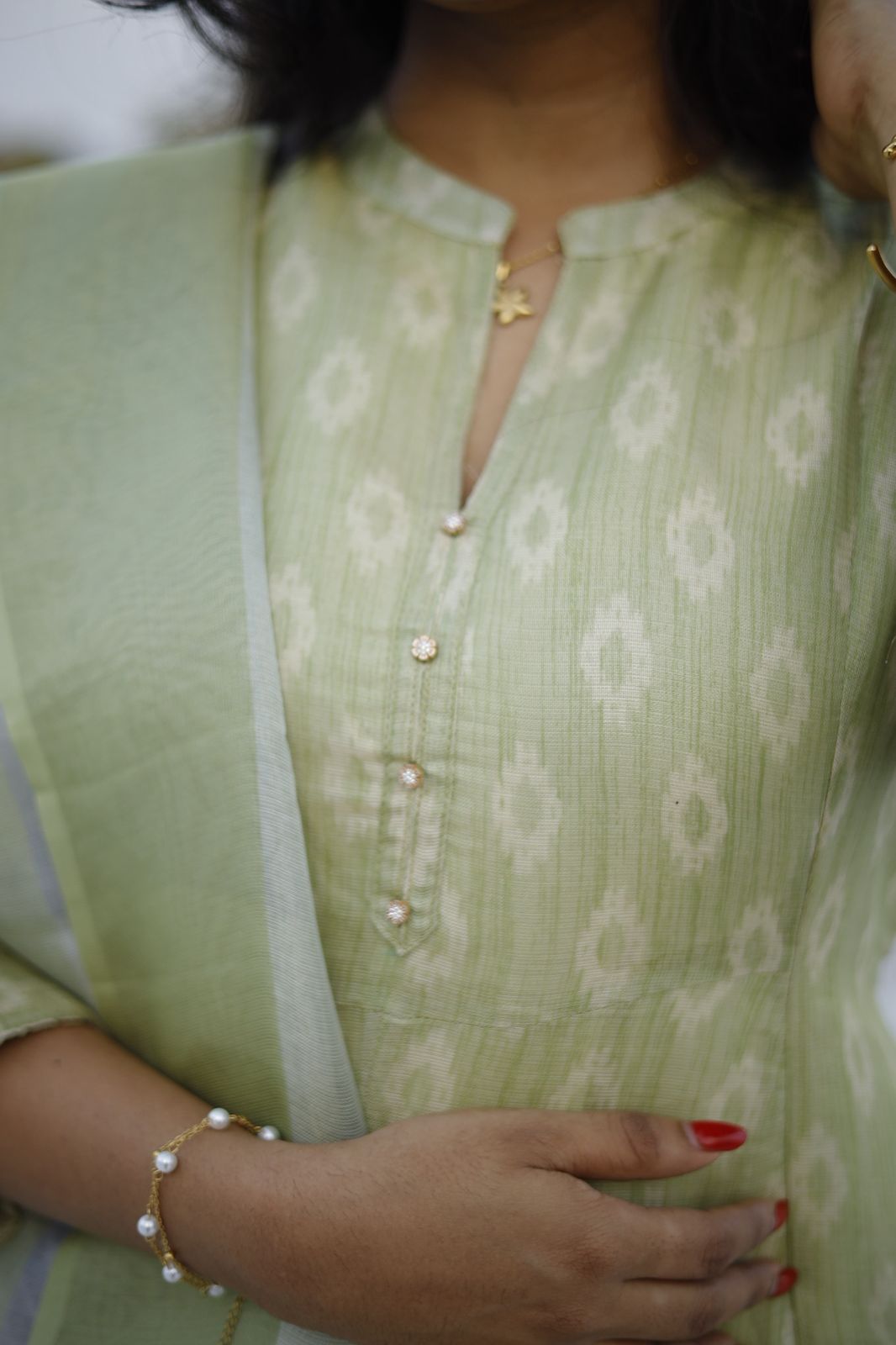 pastel green anarkali - Image 3