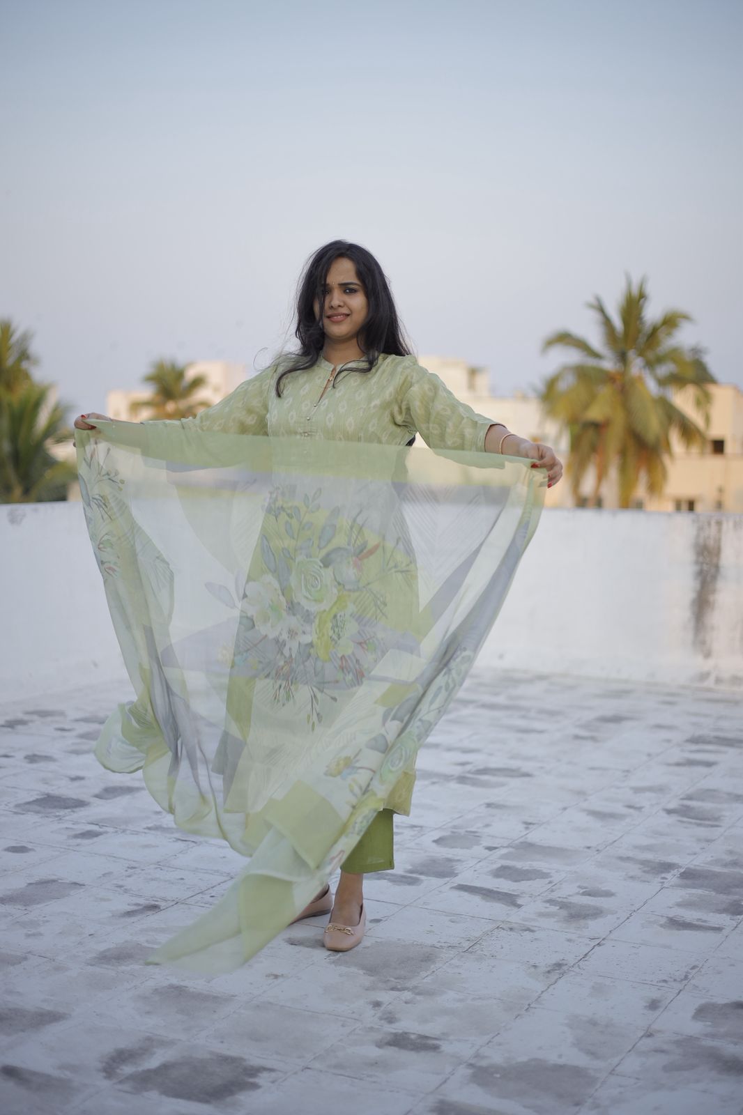 pastel green anarkali - Image 9